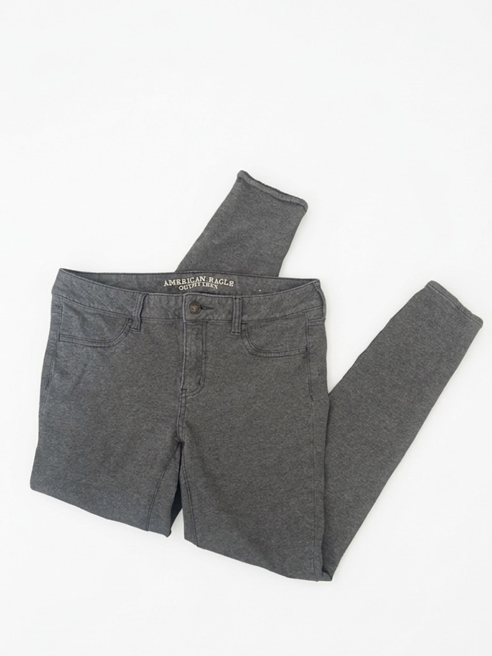 EUC American Eagle Outfitters Women's Dark Gray Skinny  Stretch Jeggings Size 10